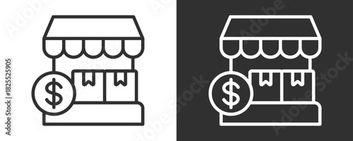 Retail Icon Set Vector Collection Isolated In Black And White