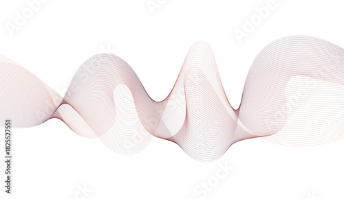 Abstract wave element for design. Digital frequency track equalizer. Stylized line art background.