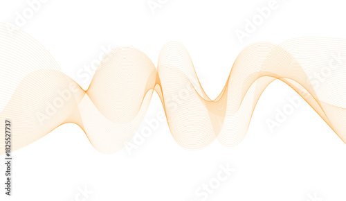 Abstract wave element for design. Digital frequency track equalizer. Stylized line art background.