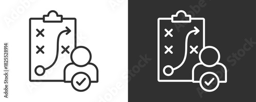 Strategy Icon Set Vector Collection Isolated In Black And White