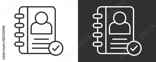 Contact Icon Set Vector Collection Isolated In Black And White
