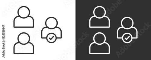Selection Icon Set Vector Collection Isolated In Black And White