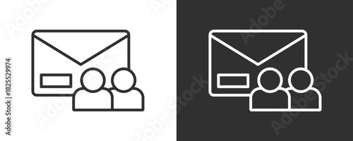 Invitation Icon Set Vector Collection Isolated In Black And White