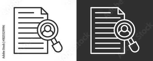 Document Icon Set Vector Collection Isolated In Black And White