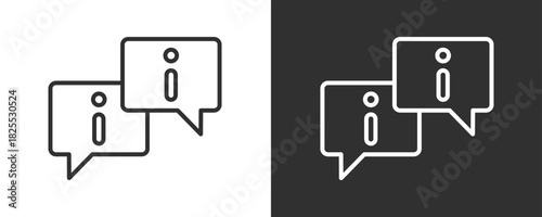 Chat Bubbles Icon Set Vector Collection Isolated In Black And White