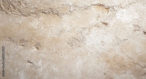 weathered beige stucco wall with rough plaster texture, subtle cracks and warm aged patina conveying a rustic calm atmosphere