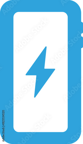 充電中の携帯電話のフラットアイコン