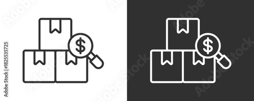 Inventory Icon Set Vector Collection Isolated In Black And White