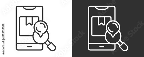 Online Order Icon Set Vector Collection Isolated In Black And White