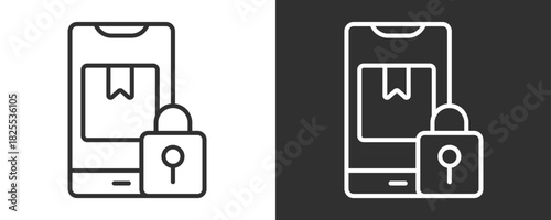 Padlock Icon Set Vector Collection Isolated In Black And White