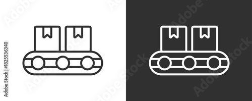 Manufacturing Icon Set Vector Collection Isolated In Black And White