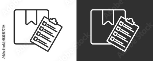 Package Icon Set Vector Collection Isolated In Black And White