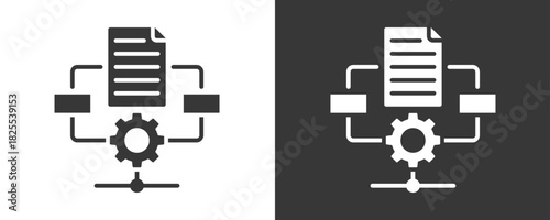 Algorithm Icon Set Multiple Style Collection
