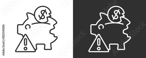 Broke Icon Set Vector Collection Isolated In Black And White