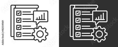 List Icon Set Vector Collection Isolated In Black And White