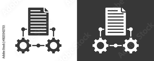Data Processing Icon Set Multiple Style Collection