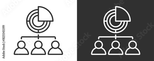 Segmentation Icon Set Vector Collection Isolated In Black And White