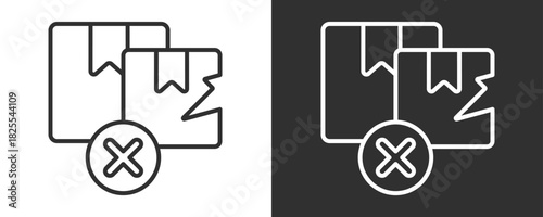 Rejected Icon Set Vector Collection Isolated In Black And White