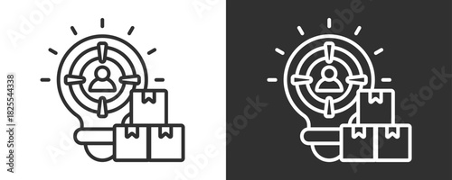 Buyer Persona Icon Set Vector Collection Isolated In Black And White