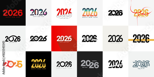 big set 2026 happy new year template