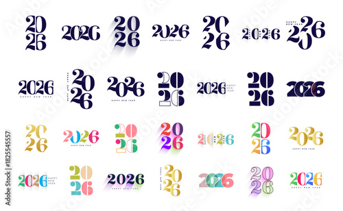 big set 2026 happy new year template