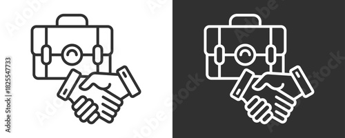 Cooperation Icon Set Vector Collection Isolated In Black And White