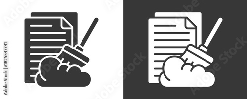 Data Cleaning Icon Set Multiple Style Collection