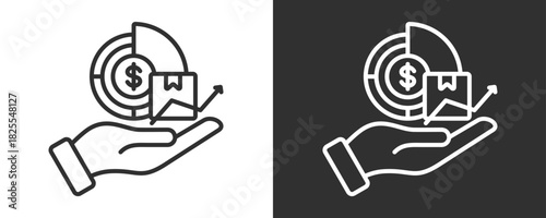 Market Penetration Icon Set Vector Collection Isolated In Black And White