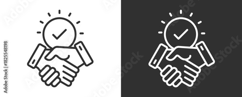 Trustworthy Icon Set Vector Collection Isolated In Black And White