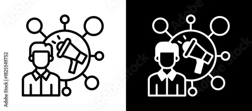 Viral whiteblack icon