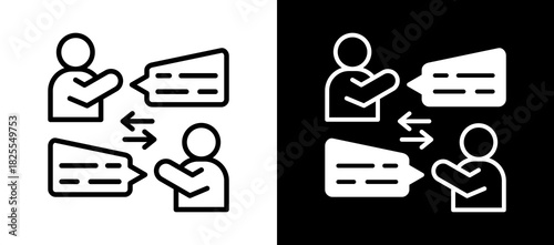 Communication whiteblack icon