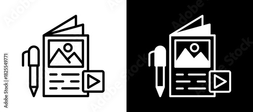 Flyer whiteblack icon