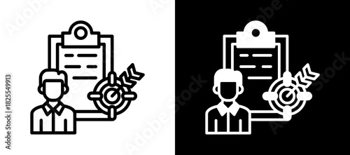 Objective whiteblack icon