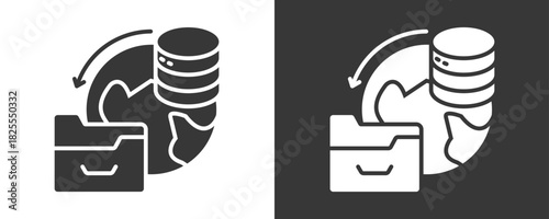 Data Sharing Icon Set Multiple Style Collection