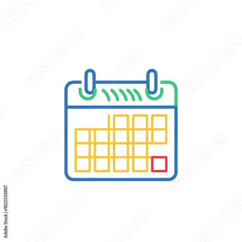 Calendar Schedule Icon: Important Date, Deadline, and Time Management Line Vector