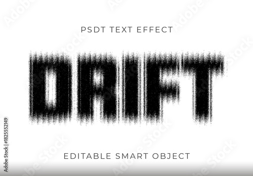 Black Hazy Dissolving Text Effect Bold Hazy Blur Font