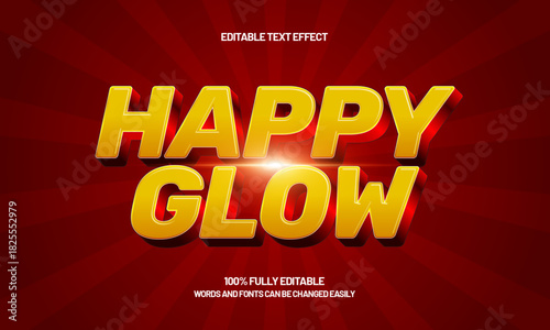 glow happy 2026 new year editable text effect