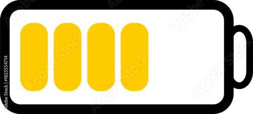 Colorful battery level indicator icon 0% charge