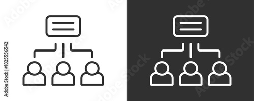 Decision Tree Icon Set Vector Collection Isolated In Black And White