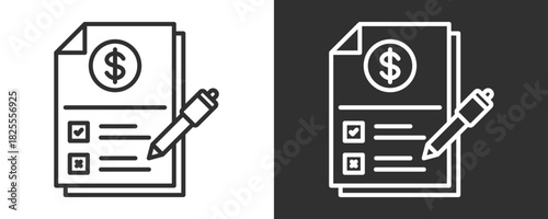 Assessment Icon Set Vector Collection Isolated In Black And White