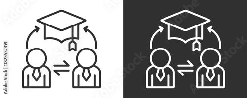 Lifelong Learning Icon Set Vector Collection Isolated In Black And White