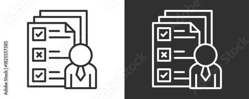 Assessment Icon Set Vector Collection Isolated In Black And White