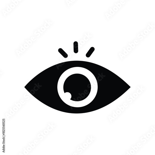 eye logo  icon illustration   simple  flat