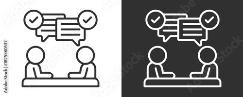 Effective Communication Icon Set Vector Collection Isolated In Black And White