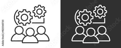 Development Icon Set Vector Collection Isolated In Black And White