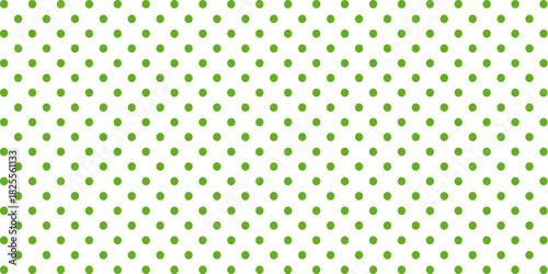 Green polka dots in the white background