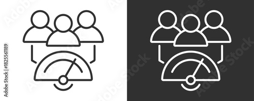 Team Performance Icon Set Vector Collection Isolated In Black And White