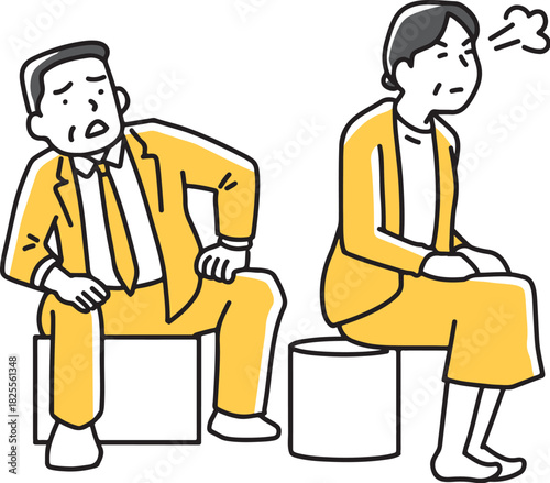 怒る奥さんに困る旦那