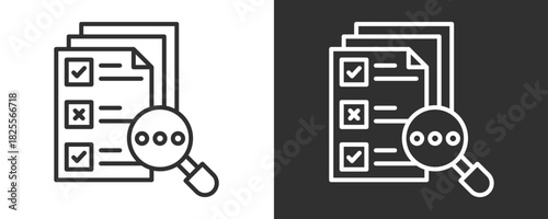 Evaluation Icon Set Vector Collection Isolated In Black And White
