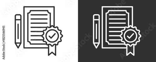 Standard Icon Set Vector Collection Isolated In Black And White